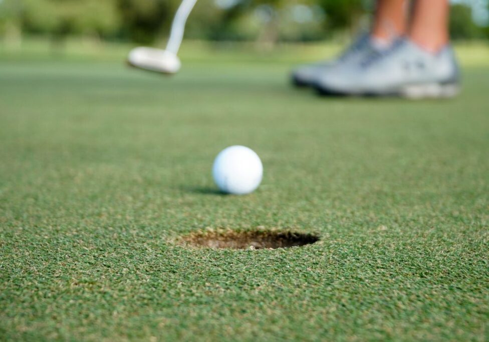 Practice your short game on the Dawson Creek Golf & Country Club chipping and putting green.